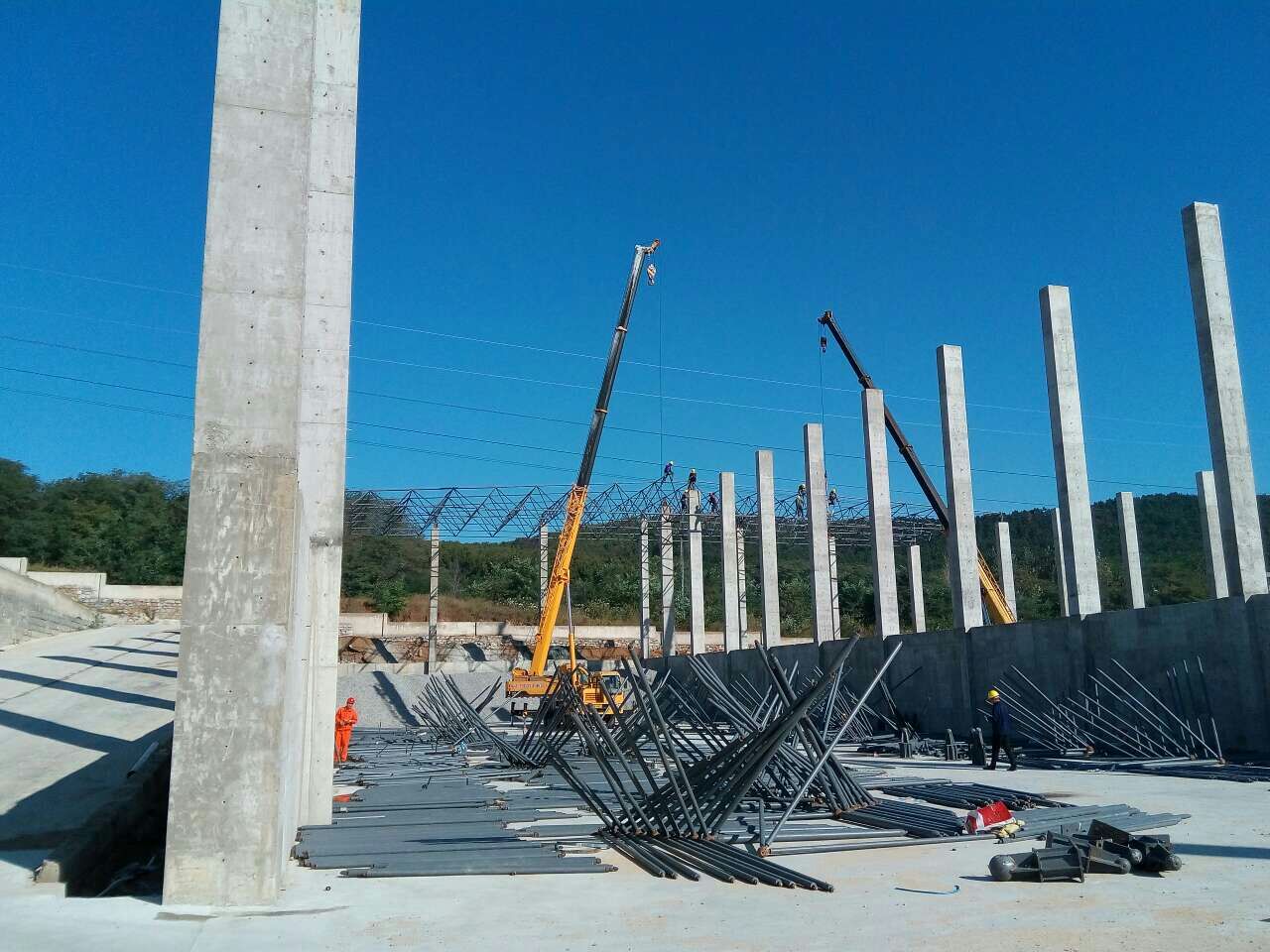 北票威海搅拌站网架